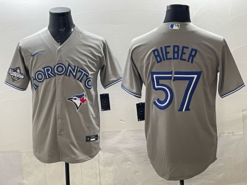 Men Toronto Blue Jays #57 Bieber Grey 2026 Nike Game MLB Jersey 002->toronto blue jays->MLB Jersey